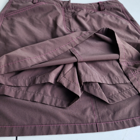 Cutter & Buck Annika Skort Women's Golf Pickleball Tennis Side Zip Brown Pink 14 - Picture 7 of 9